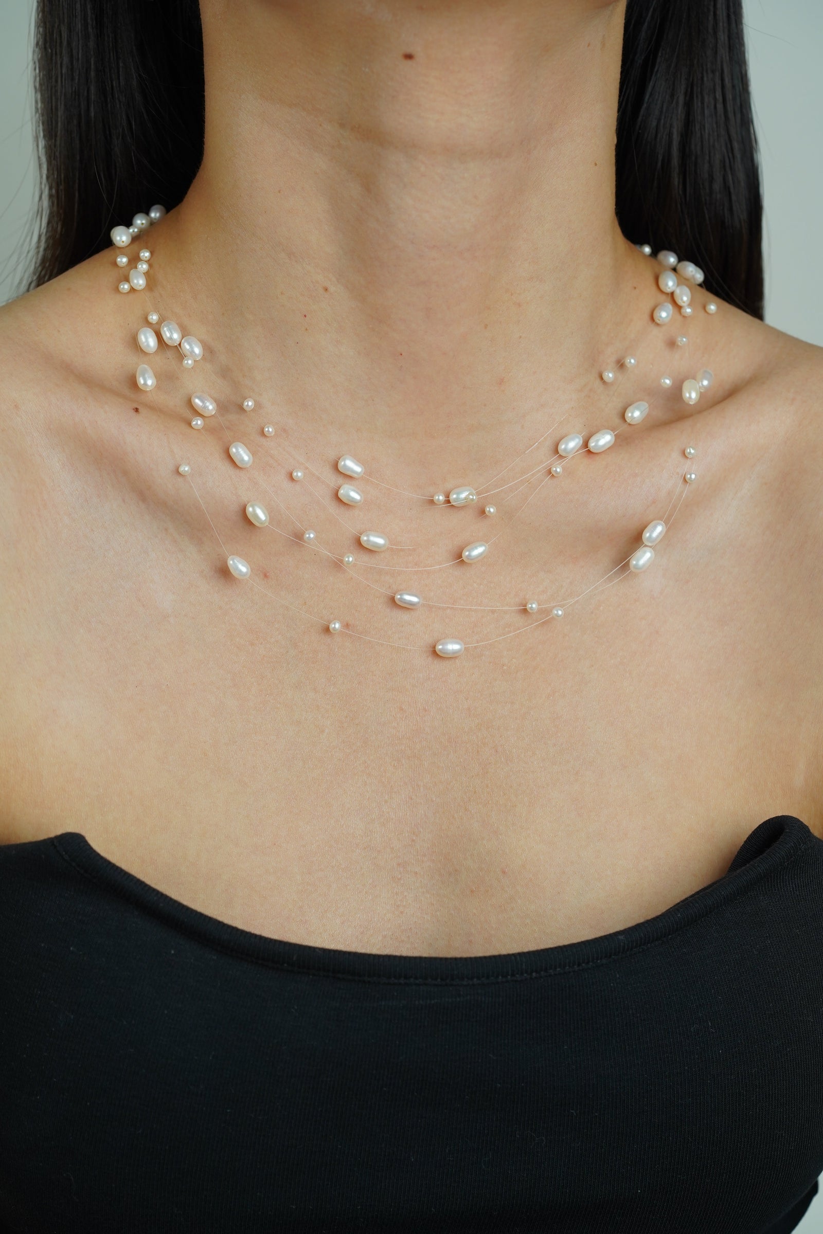 Floating Freshwater Pearl Necklace - AwarePearl 2