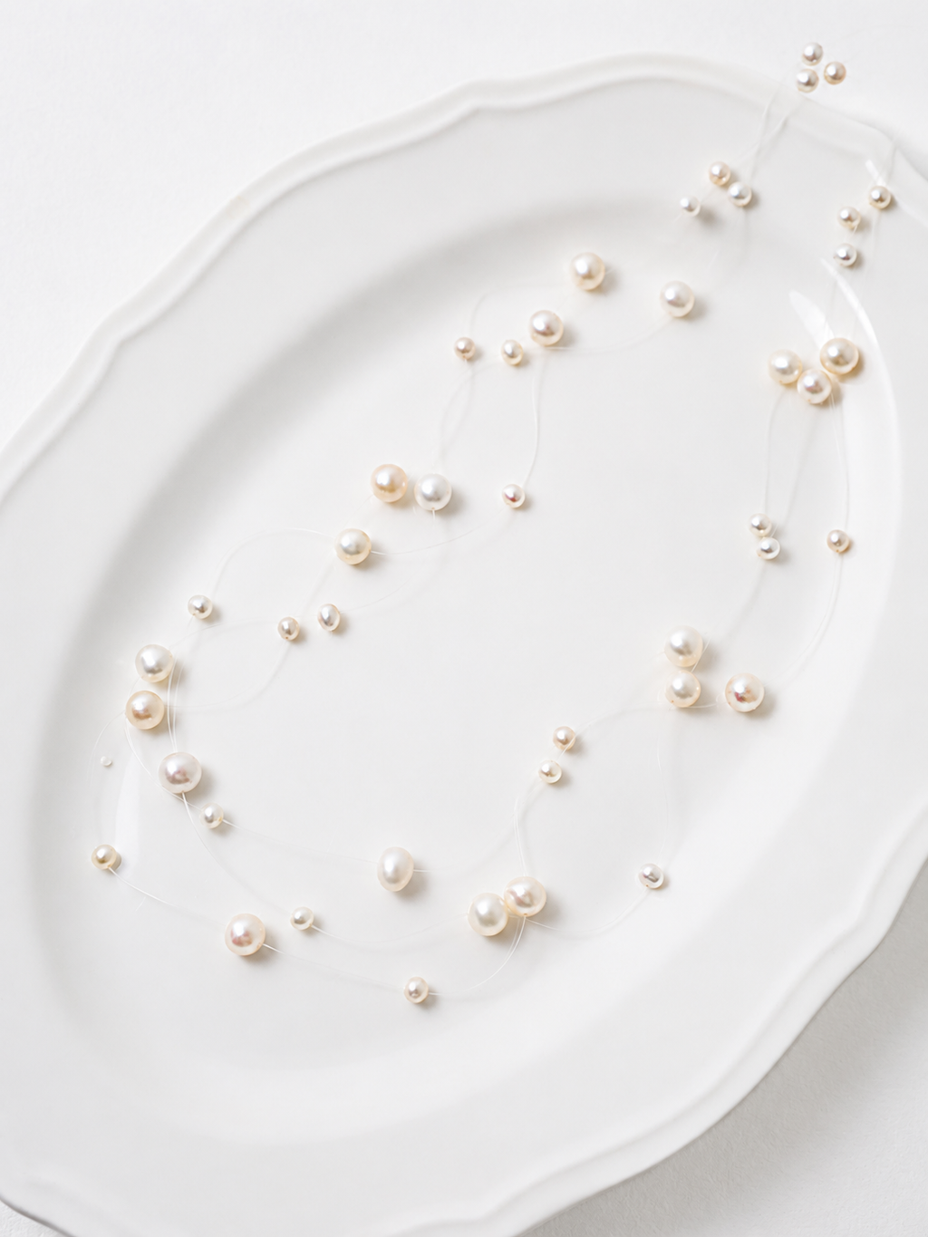 3-Layer Stardust Floating Pearl Necklace