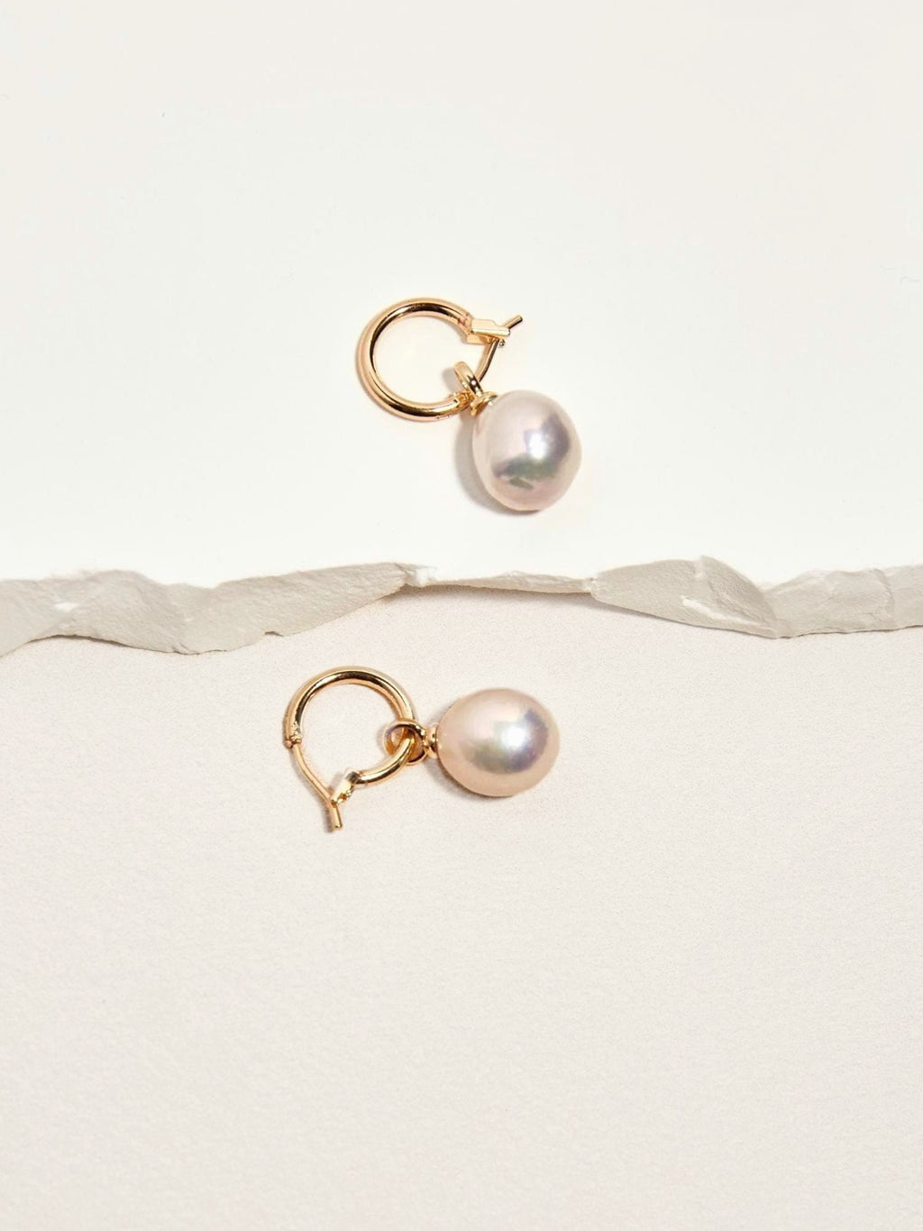 Baroque Pearl Hoop Earrings - AwarePearl 9