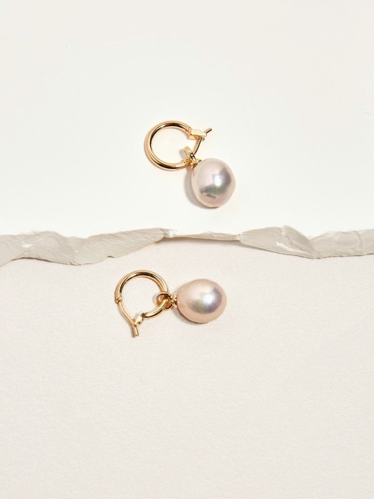Baroque Pearl Hoop Earrings - AwarePearl 9