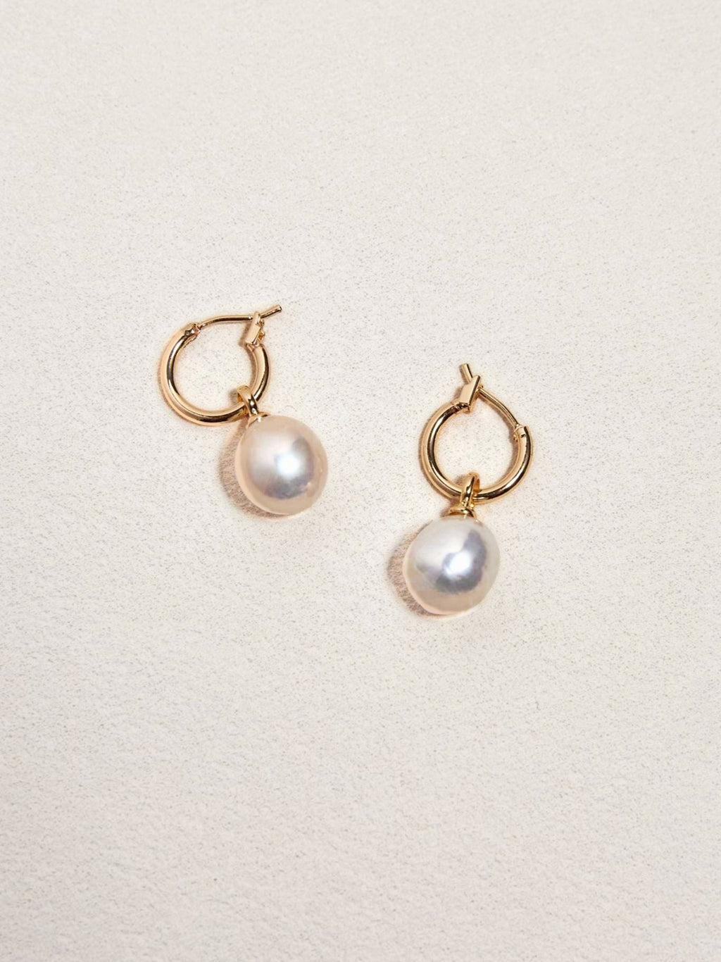 Baroque Pearl Hoop Earrings - AwarePearl 7