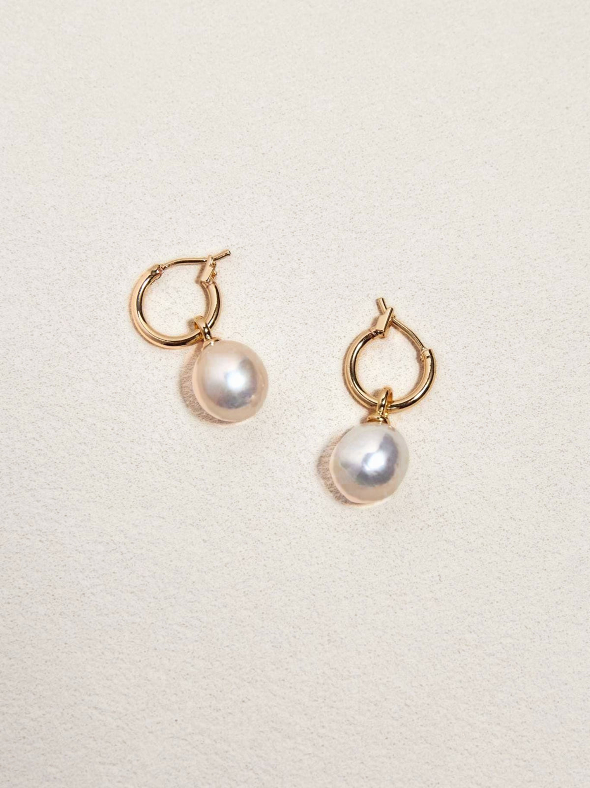 Baroque Pearl Hoop Earrings - AwarePearl 7