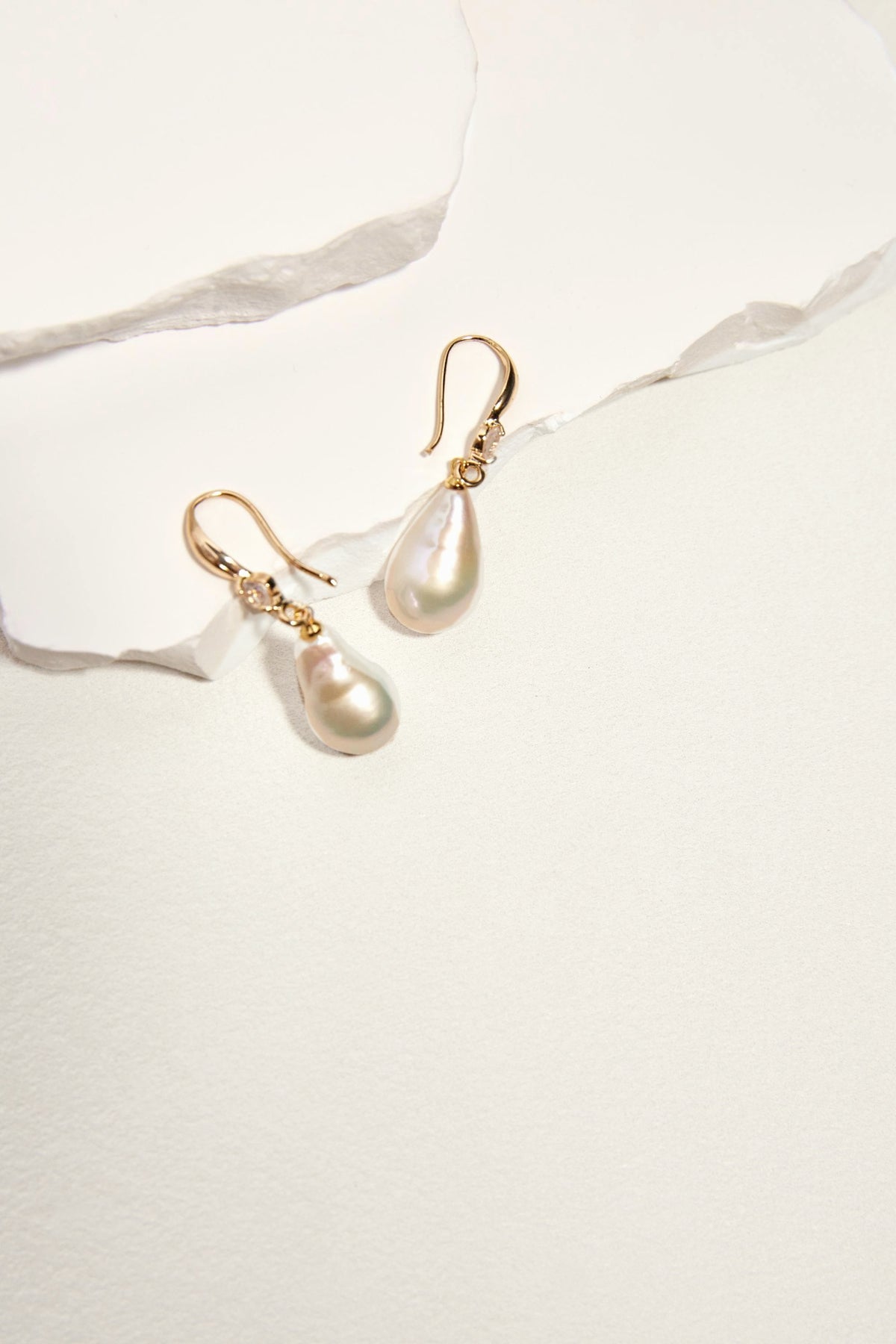 Baroque Pearl Drop Earrings - AwarePearl 7