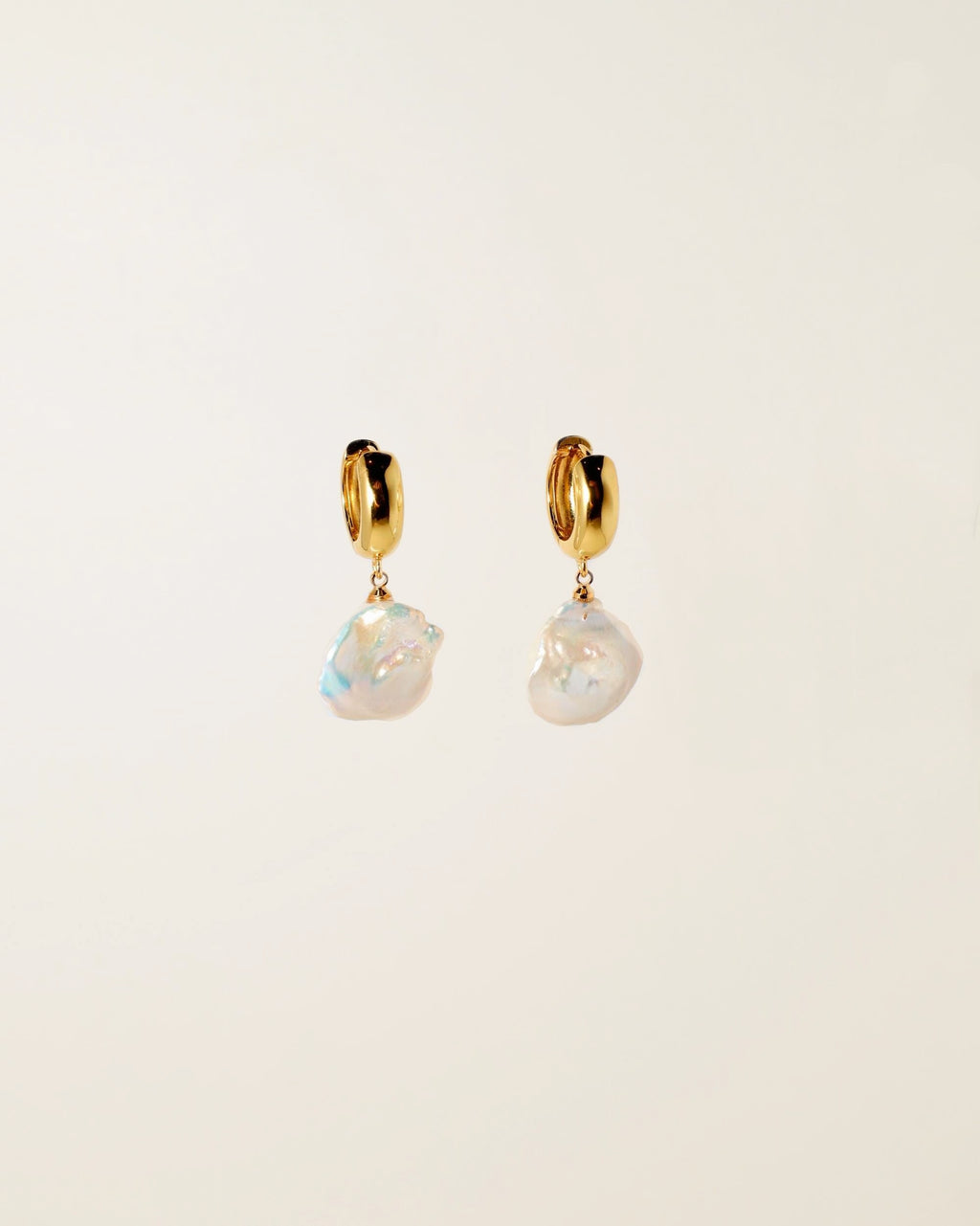 Baroque Pearl Hoop Earrings - AwarePearl 10