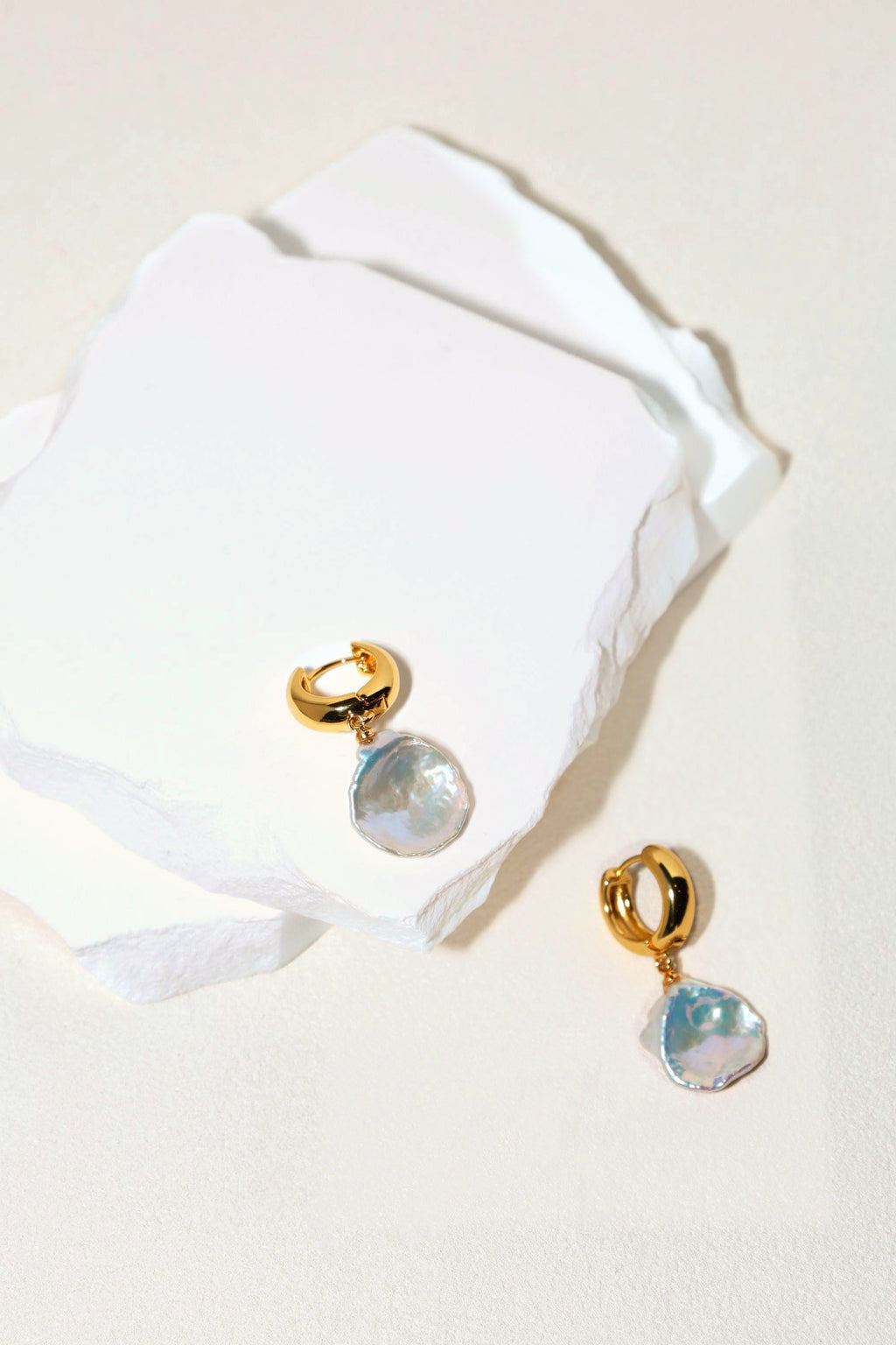 Baroque Pearl Hoop Earrings - AwarePearl 8