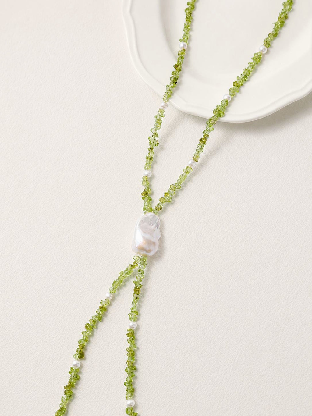 Green Gemstone Multi-Layered Necklace - AwarePearl 10