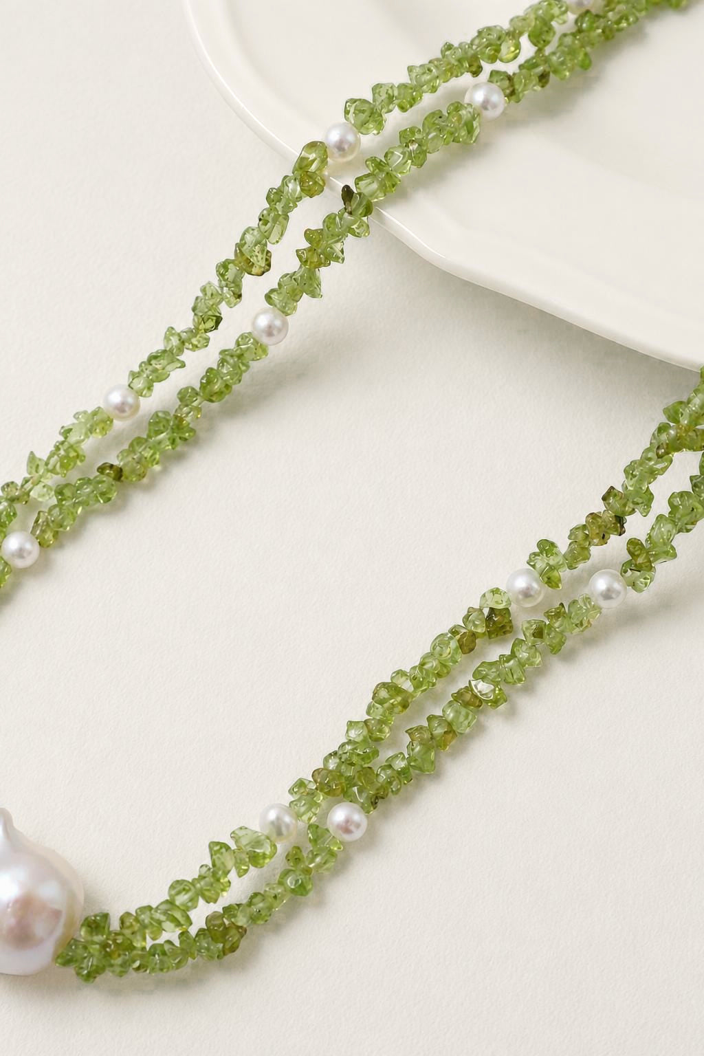 Green Gemstone Multi-Layered Necklace - AwarePearl 8