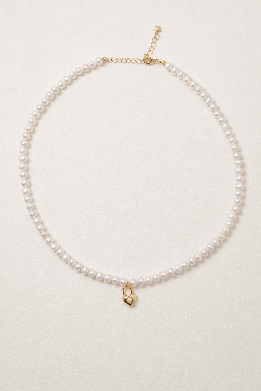 Gold Heart Pearl Pendant Necklace - AwarePearl 5