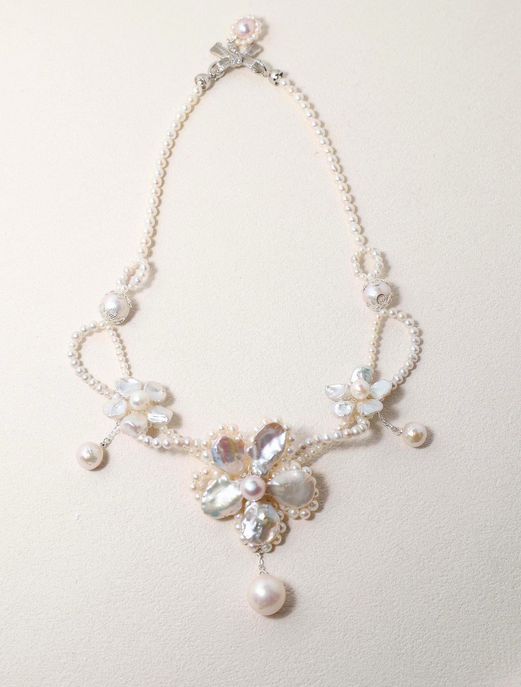 Baroque Pearl Flower Necklace - AwarePearl 5