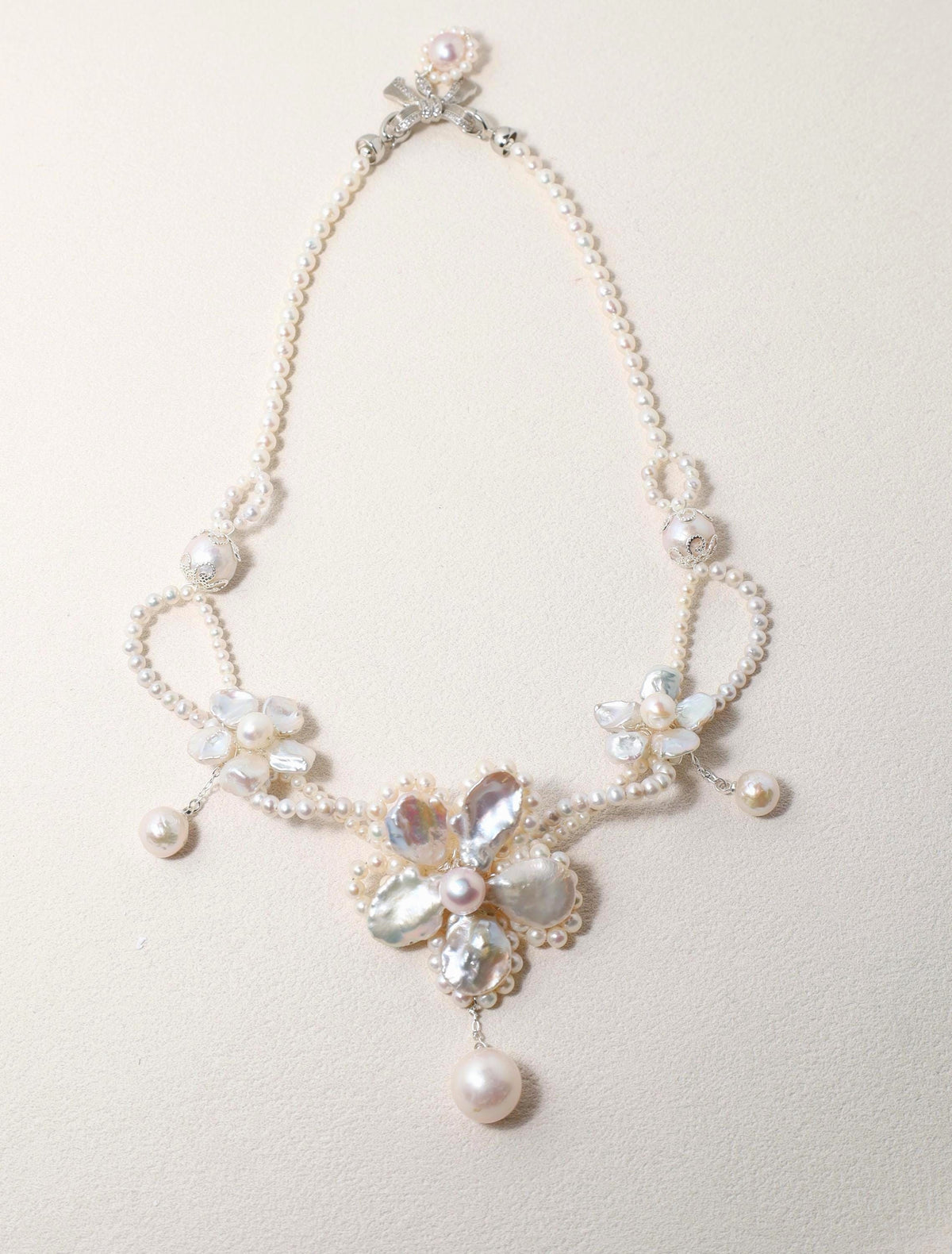 Baroque Pearl Flower Necklace - AwarePearl 5