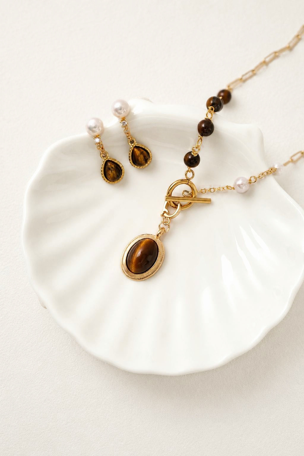 Tiger Eye Gemstone Pendant Necklace - AwarePearl 19