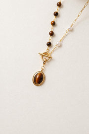 Tiger Eye Gemstone Pendant Necklace - AwarePearl 8