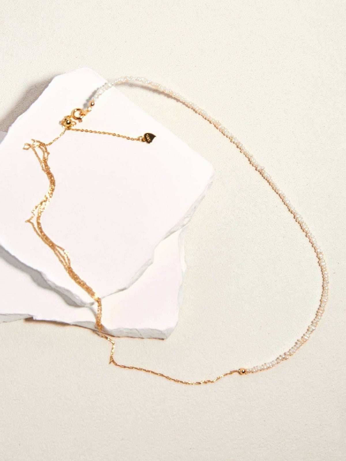Layered Gold Chain Pearl Choker - AwarePearl 7
