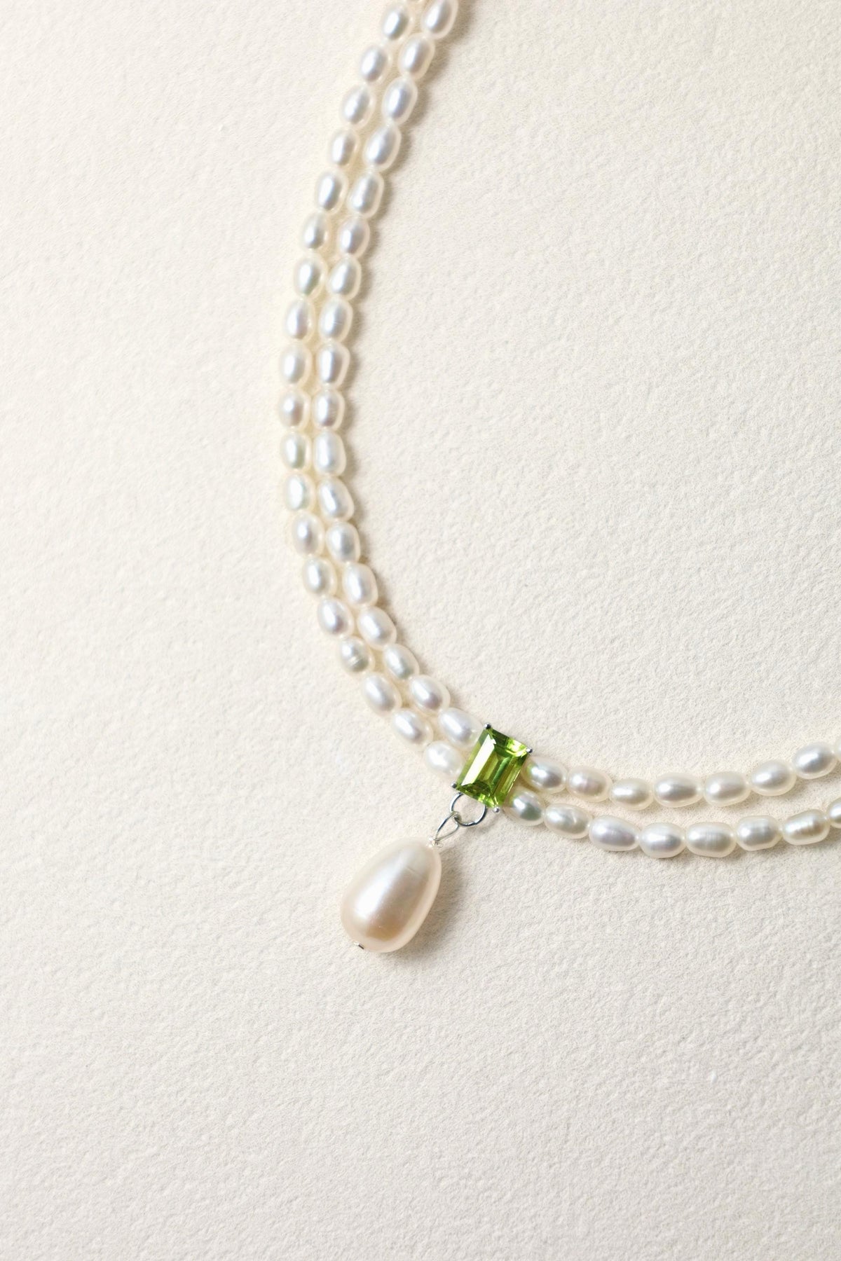 Peridot Pearl Necklace - AwarePearl 8