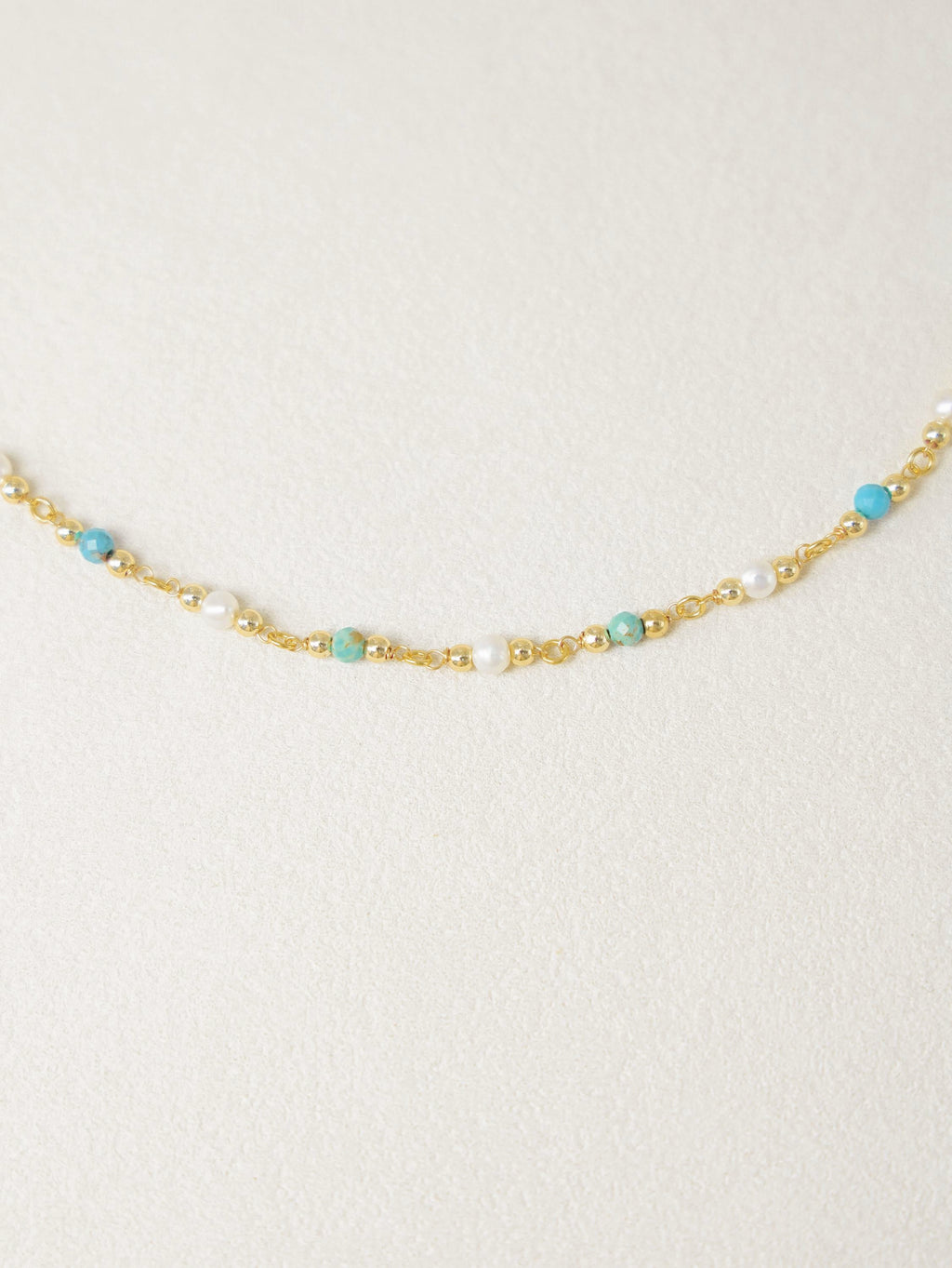 Turquoise & Freshwater Pearl Necklace
