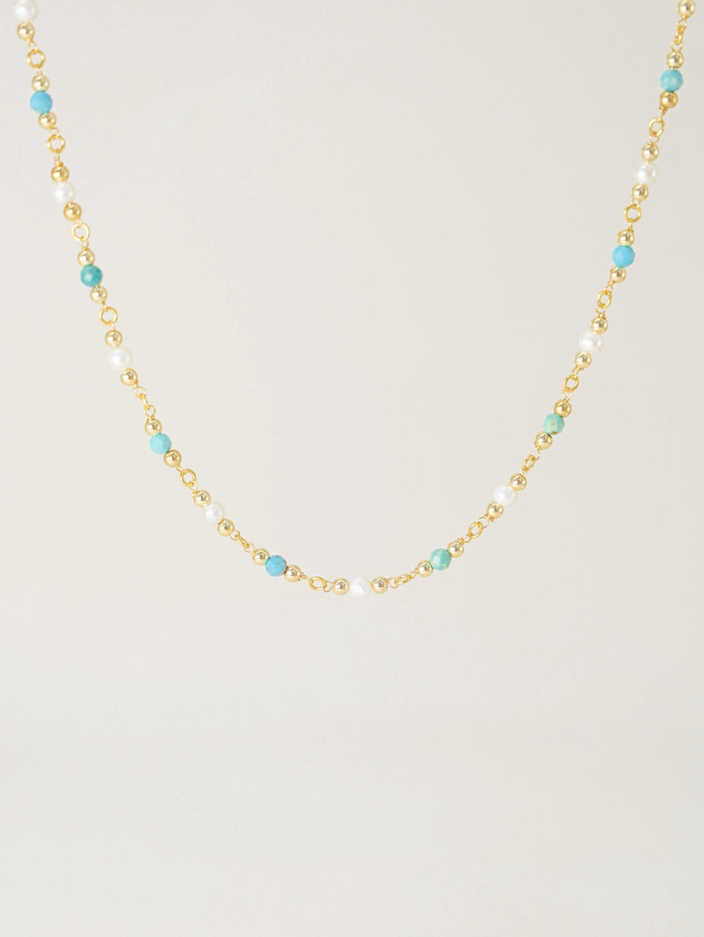 Turquoise & Freshwater Pearl Necklace