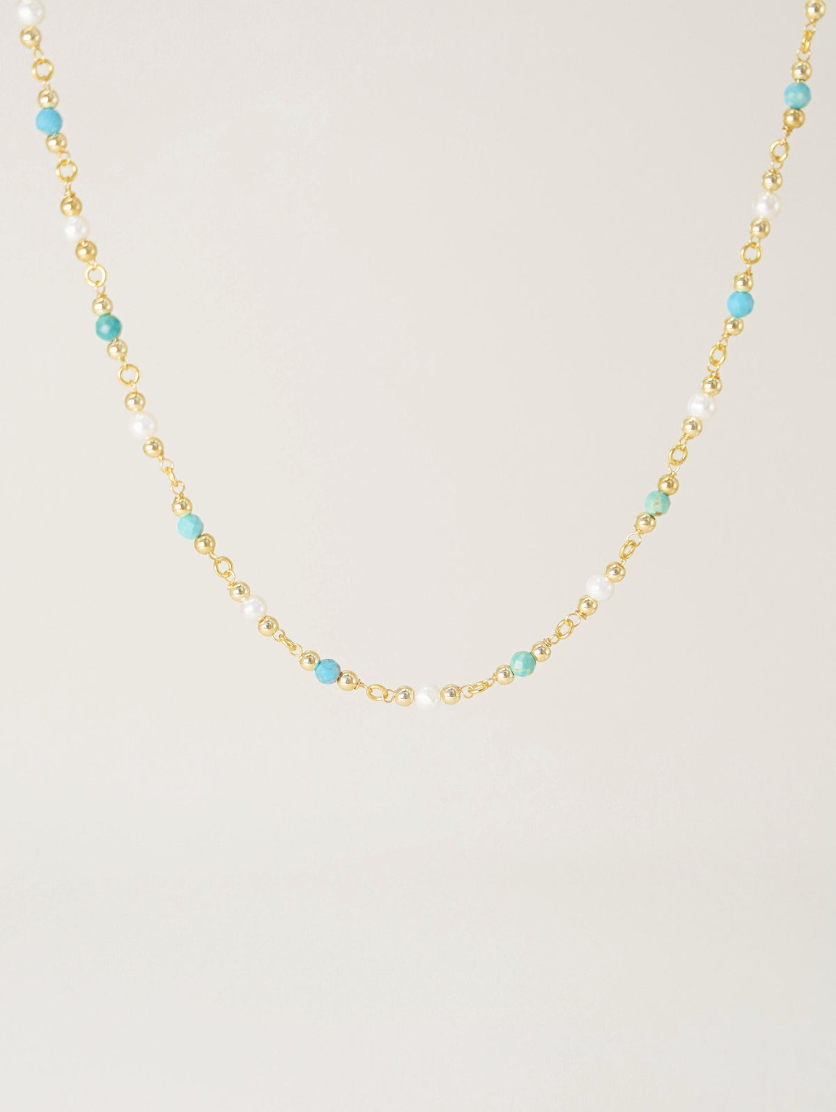 Turquoise & Freshwater Pearl Necklace