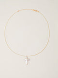 Baroque Pearl Cross Pendant Necklace