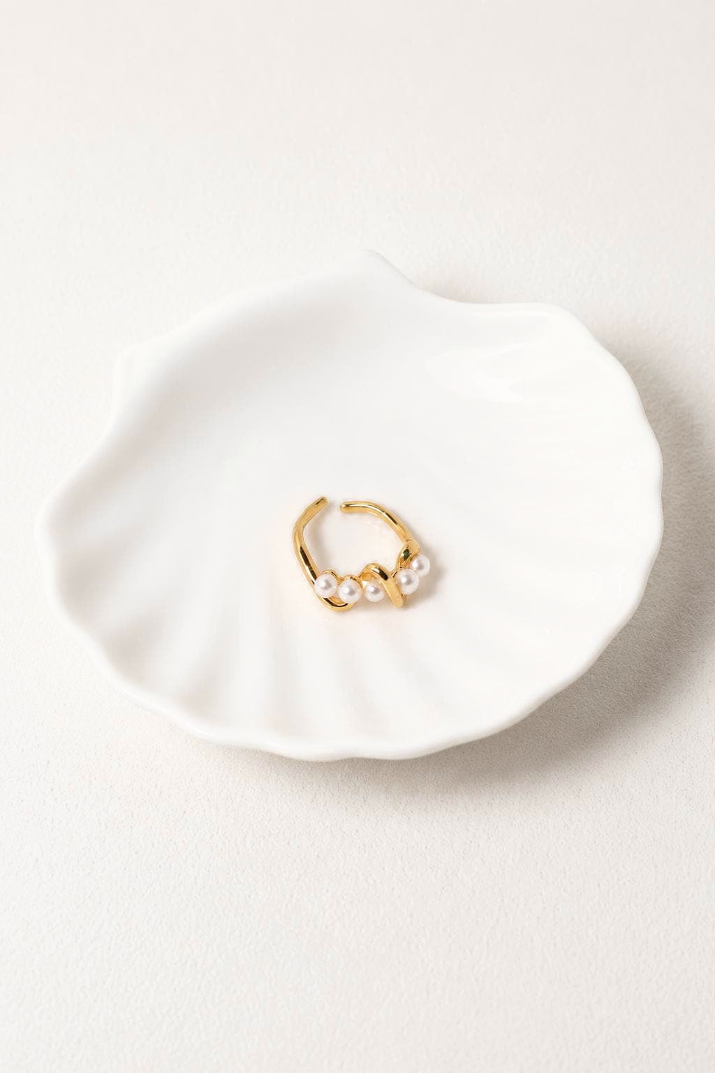 Open Cuff 14K Gold Ring - AwarePearl