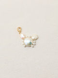 Tidepool Crab Charm with baroque and freshwater pearls