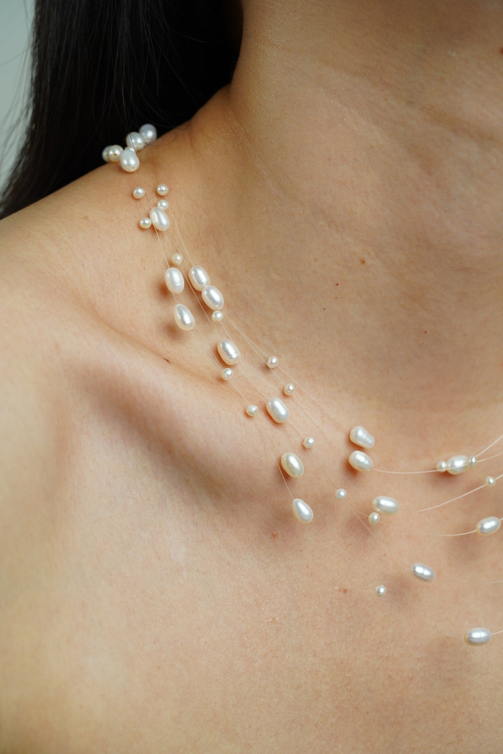 6-Layer Stardust Floating Pearl Necklace
