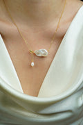 Fine-Chain Baroque Pearl Pendant Necklace