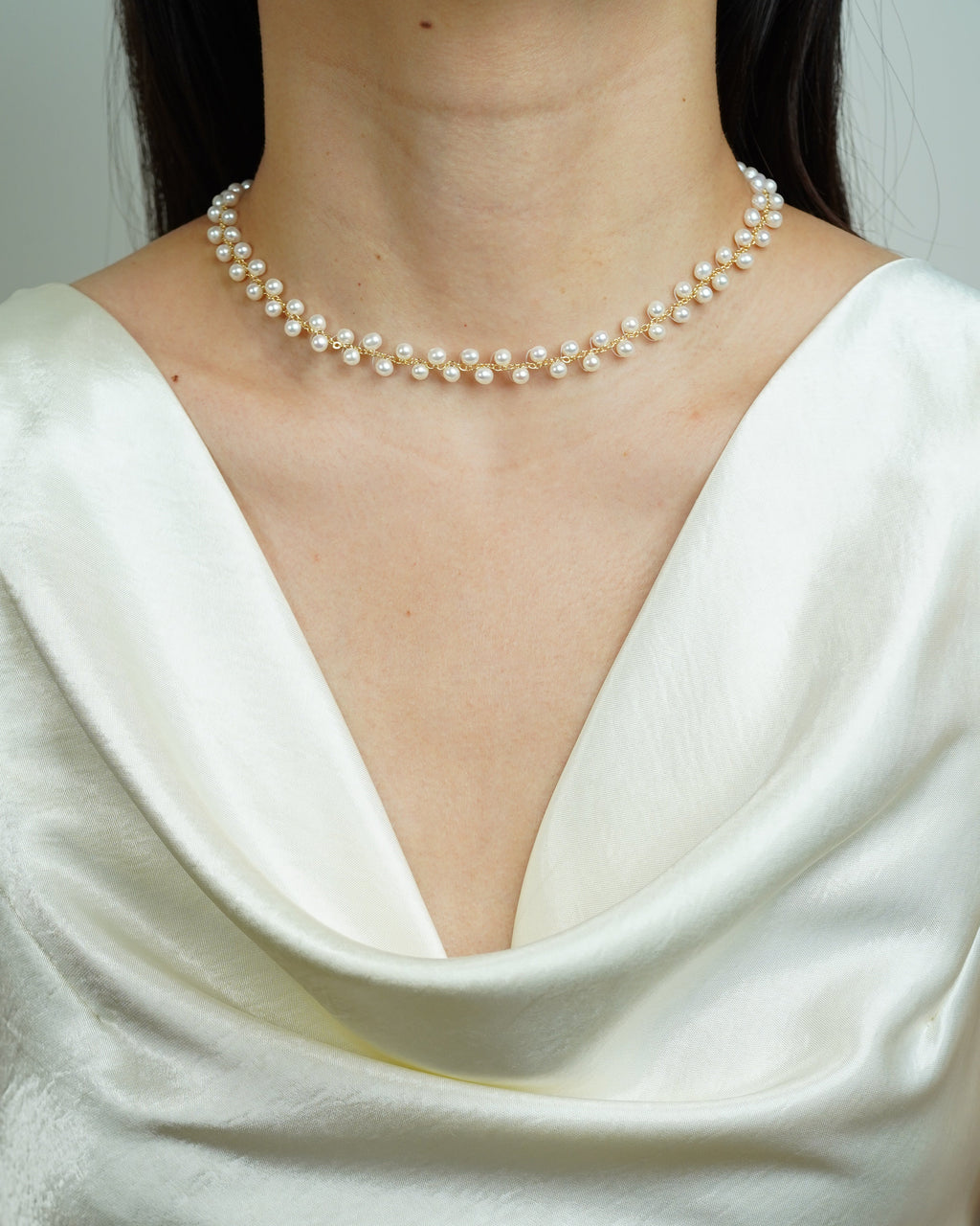 Stardust Lace Pearl Choker