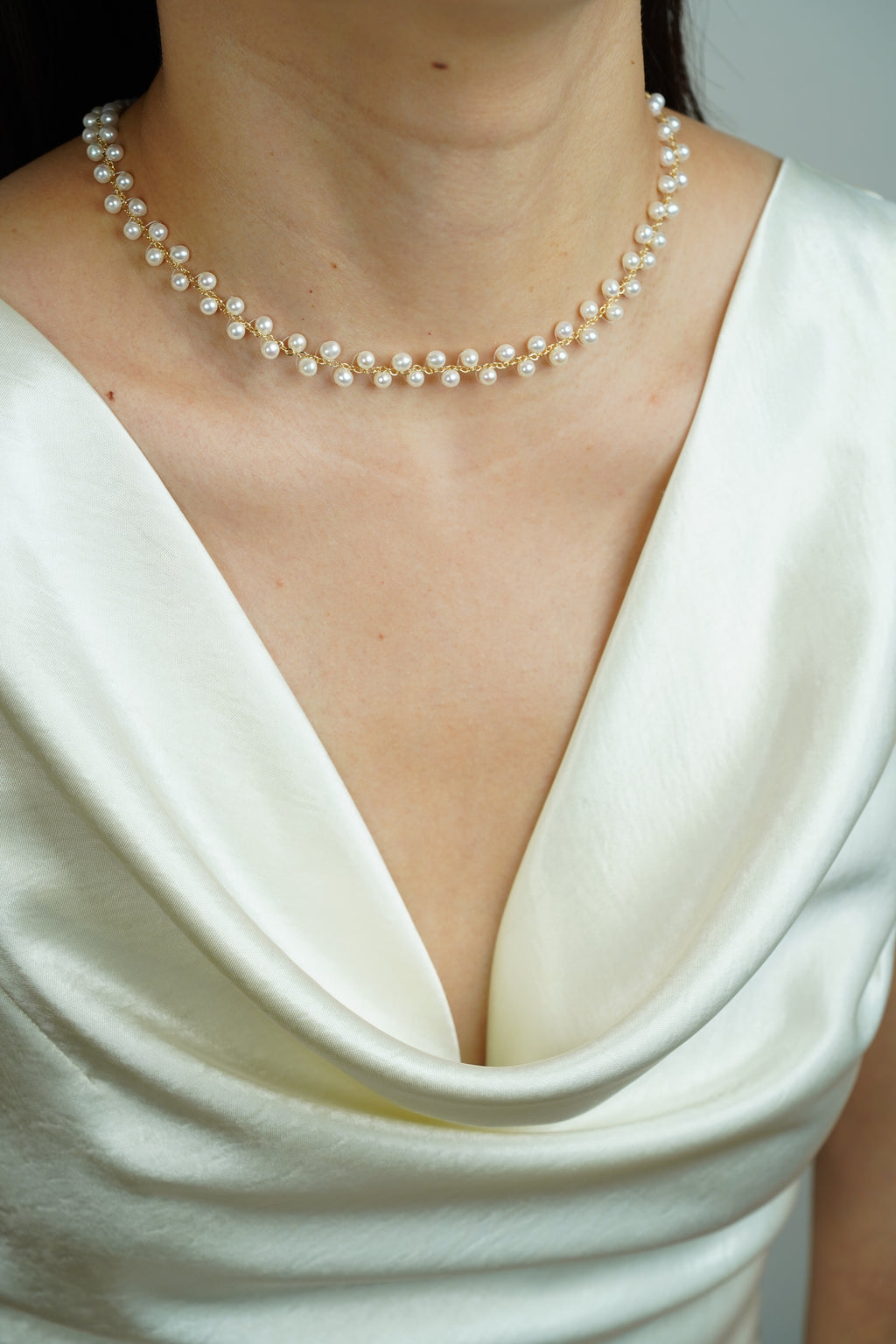 Stardust Lace Pearl Choker