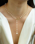 Stardust Bow Pearl Lariat