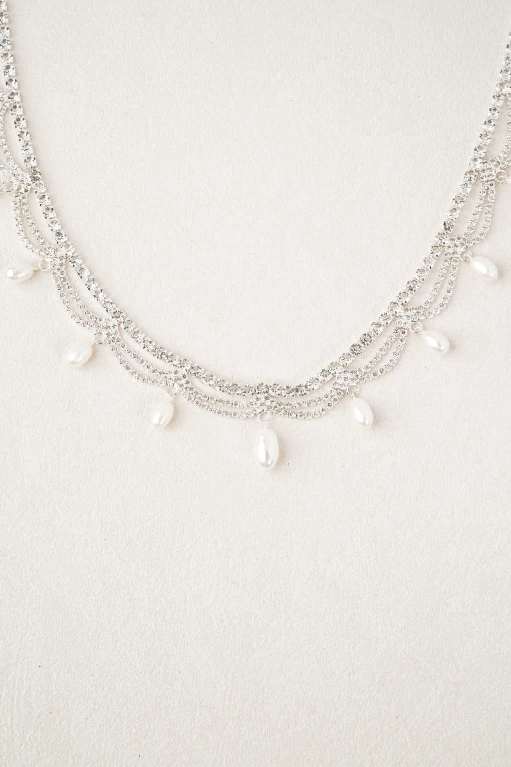 Ripple Crystal Pearl Choker