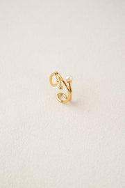 Double-Band Pearl Ring
