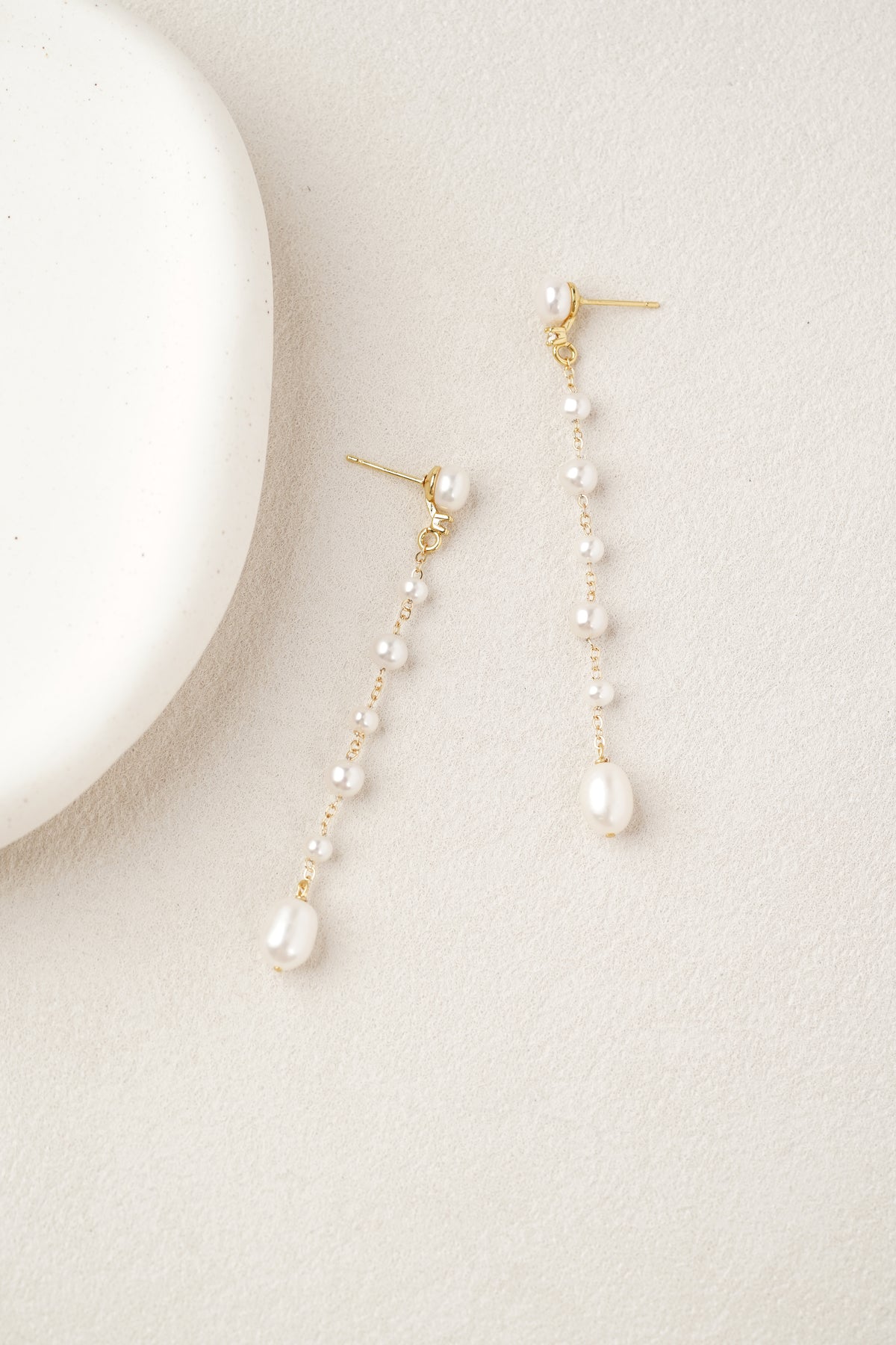 Stardust Floating Pearl Earrings