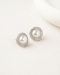 Crystal Pearl Stud Earrings