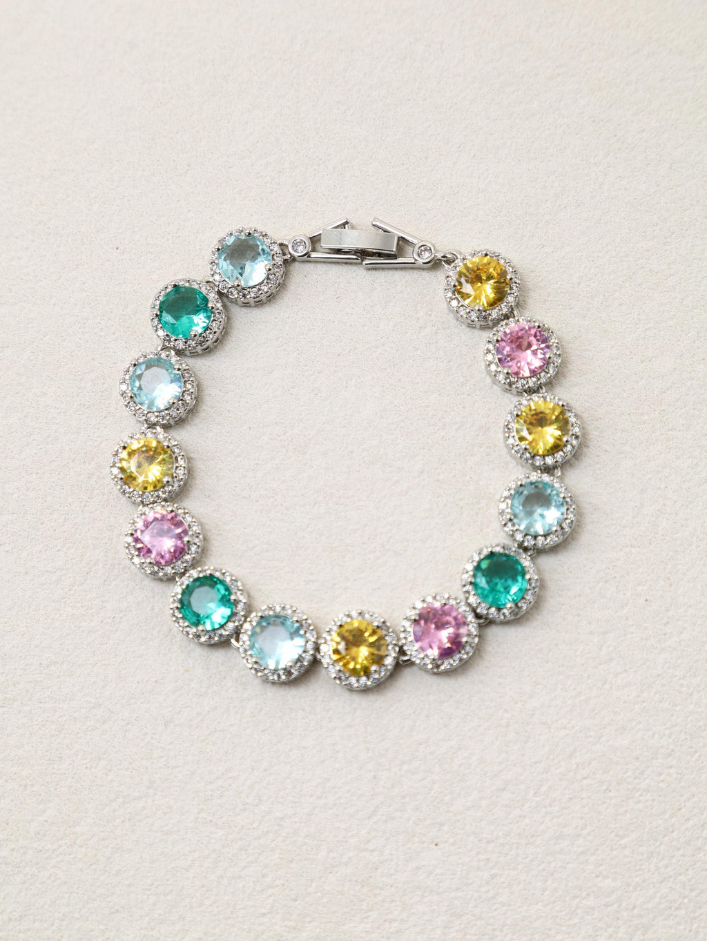 Stardust Pop Necklace detachable pearl and colorful crystal sections