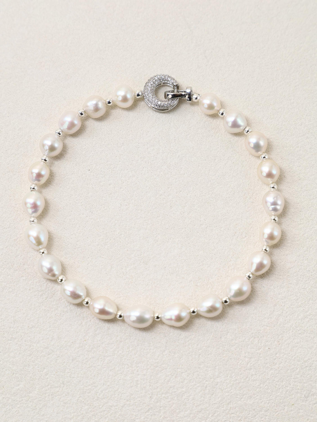 Stardust Pop Necklace detachable pearl and colorful crystal sections