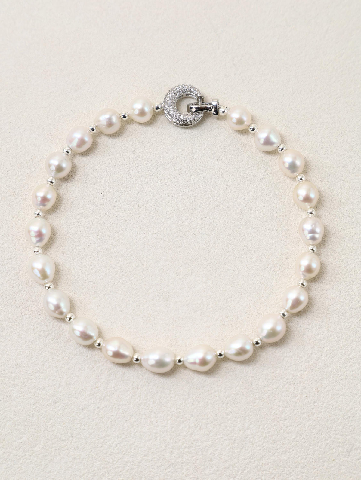 Stardust Pop Necklace detachable pearl and colorful crystal sections