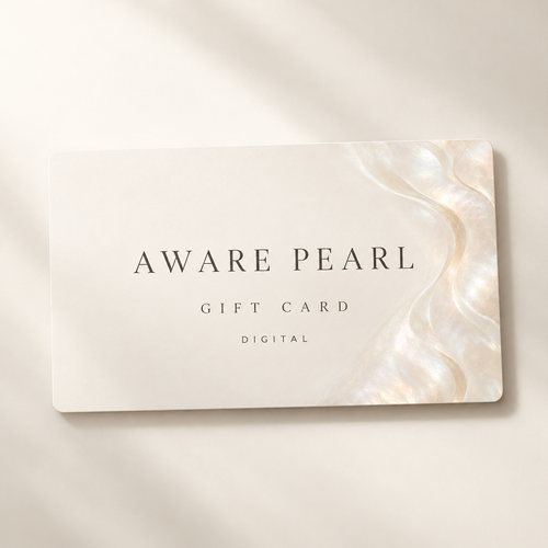 Aware Pearl digital gift card in warm ivory with a pearlescent accent