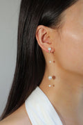 Double Pearl Thread Drop Earrings
