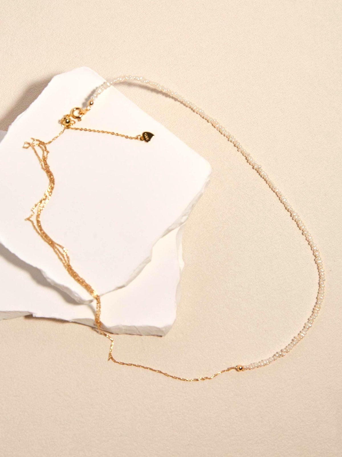 Layered Gold Chain Pearl Choker - AwarePearl 7