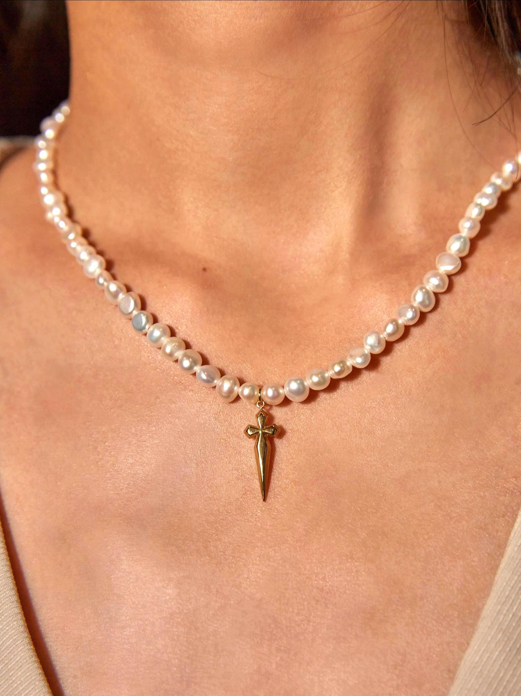 Statement Pearl Necklace - AwarePearl 8