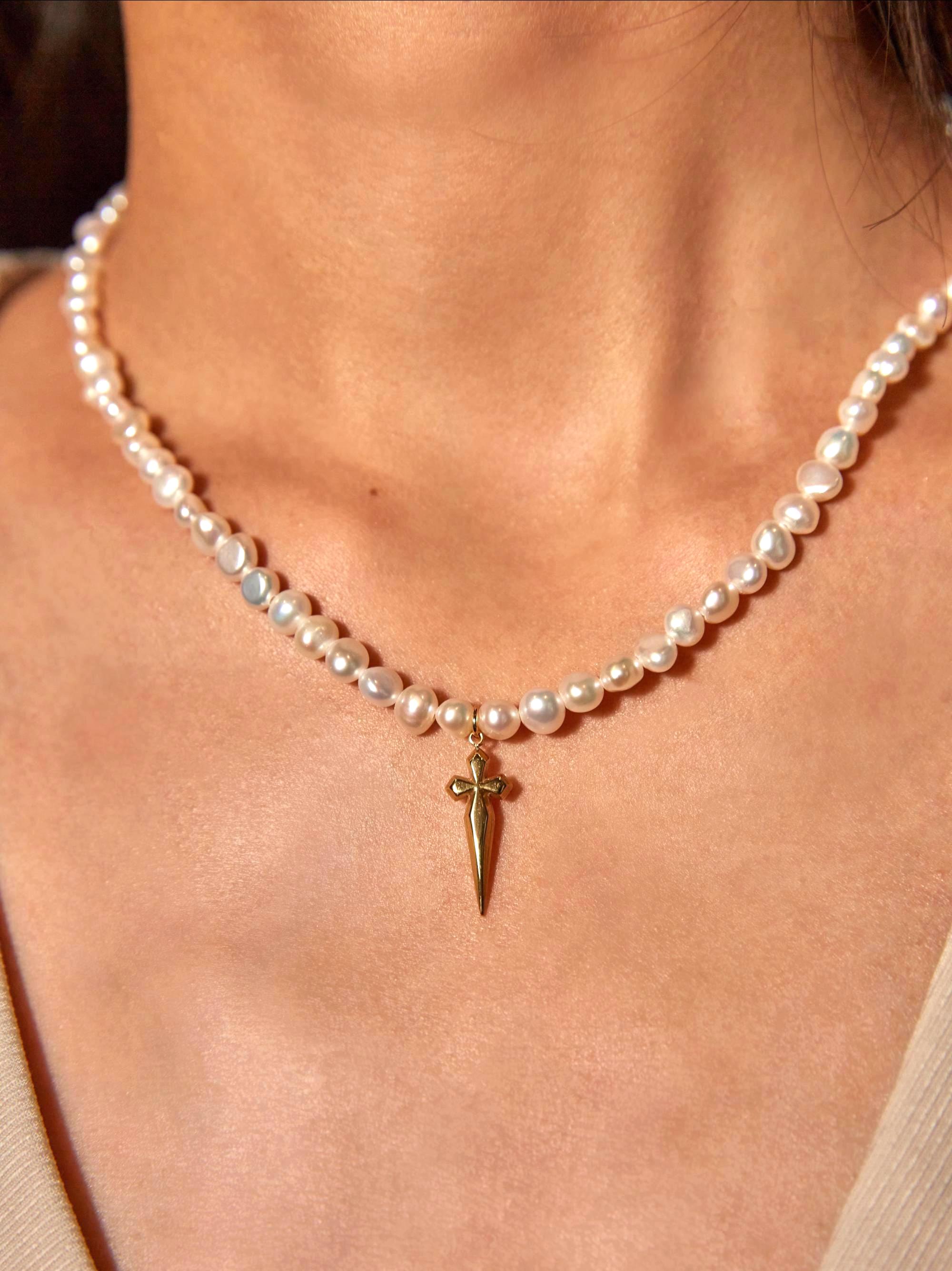 Statement Pearl Necklace - AwarePearl 8