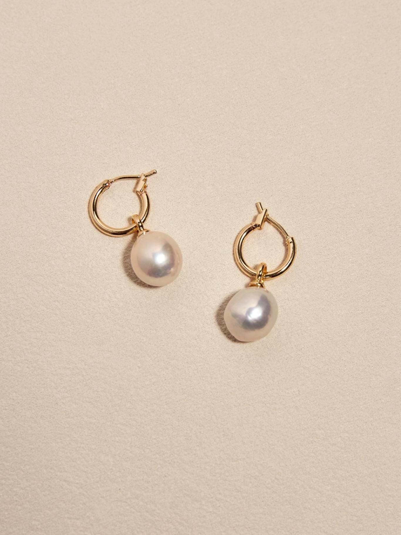 Baroque Pearl Hoop Earrings - AwarePearl 7
