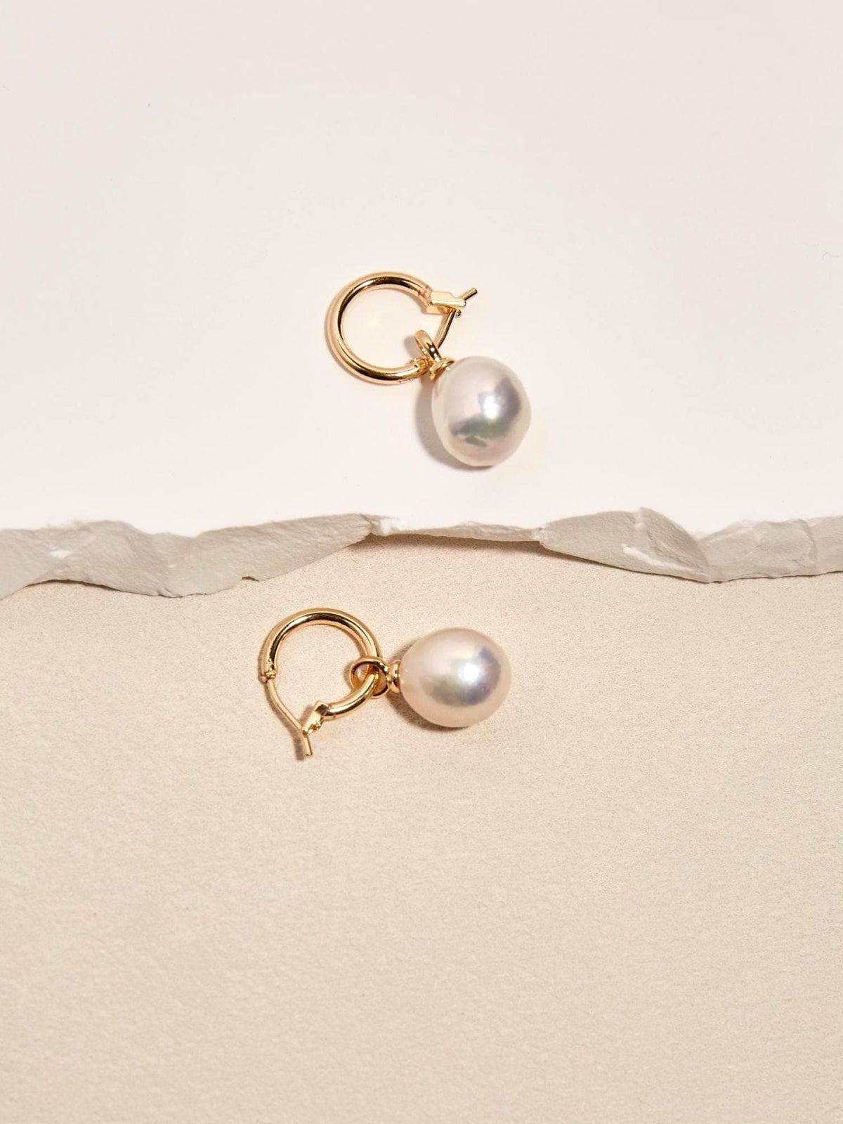 Baroque Pearl Hoop Earrings - AwarePearl 9