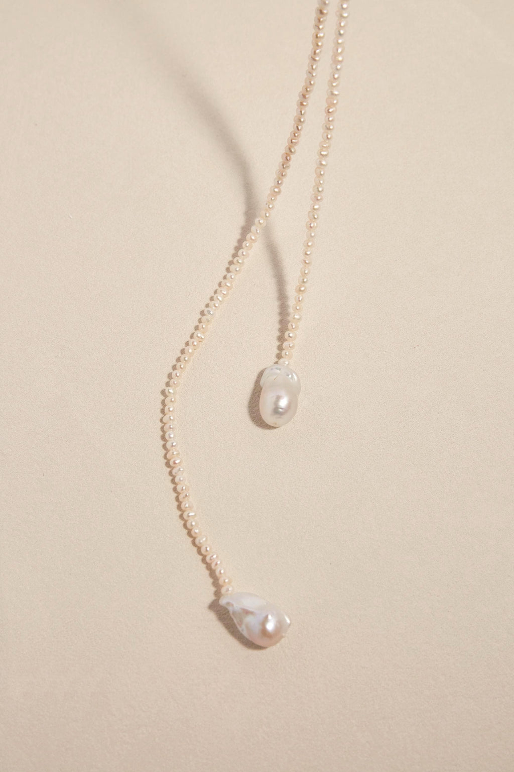 Freshwater Pearl Lariat Wrap Necklace - AwarePearl 6