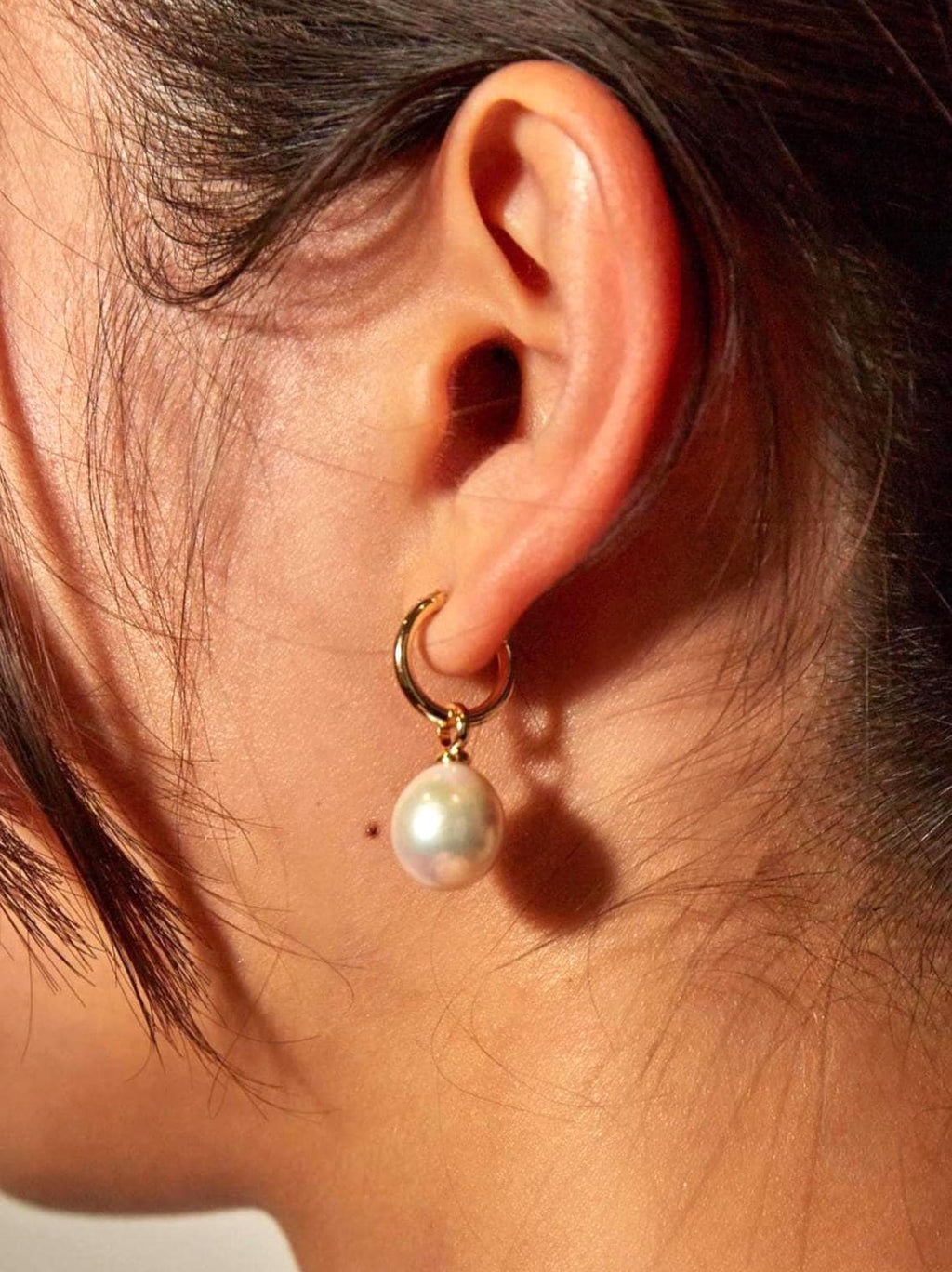 Baroque Pearl Hoop Earrings - AwarePearl