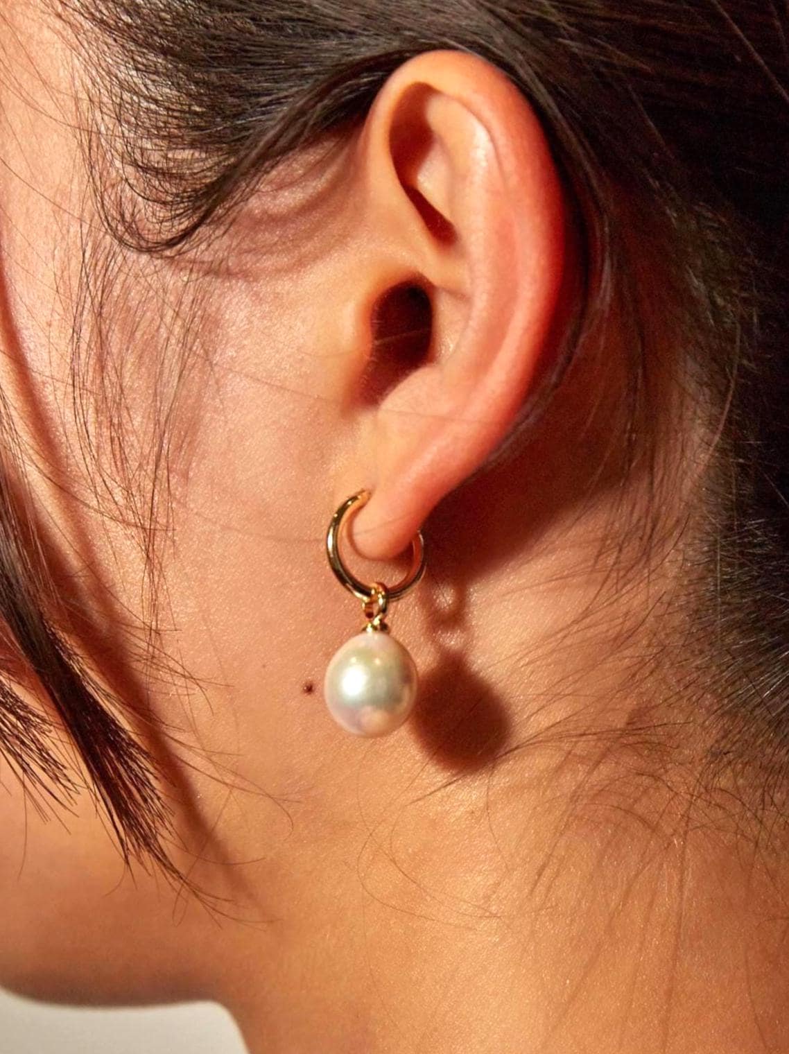 Baroque Pearl Hoop Earrings - AwarePearl