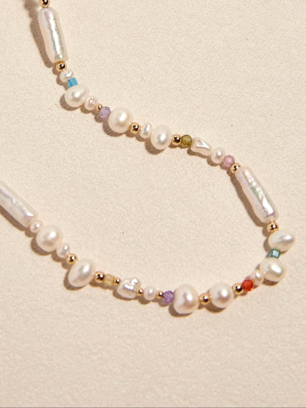 Rainbow Gemstone Pearl Necklace - AwarePearl 8