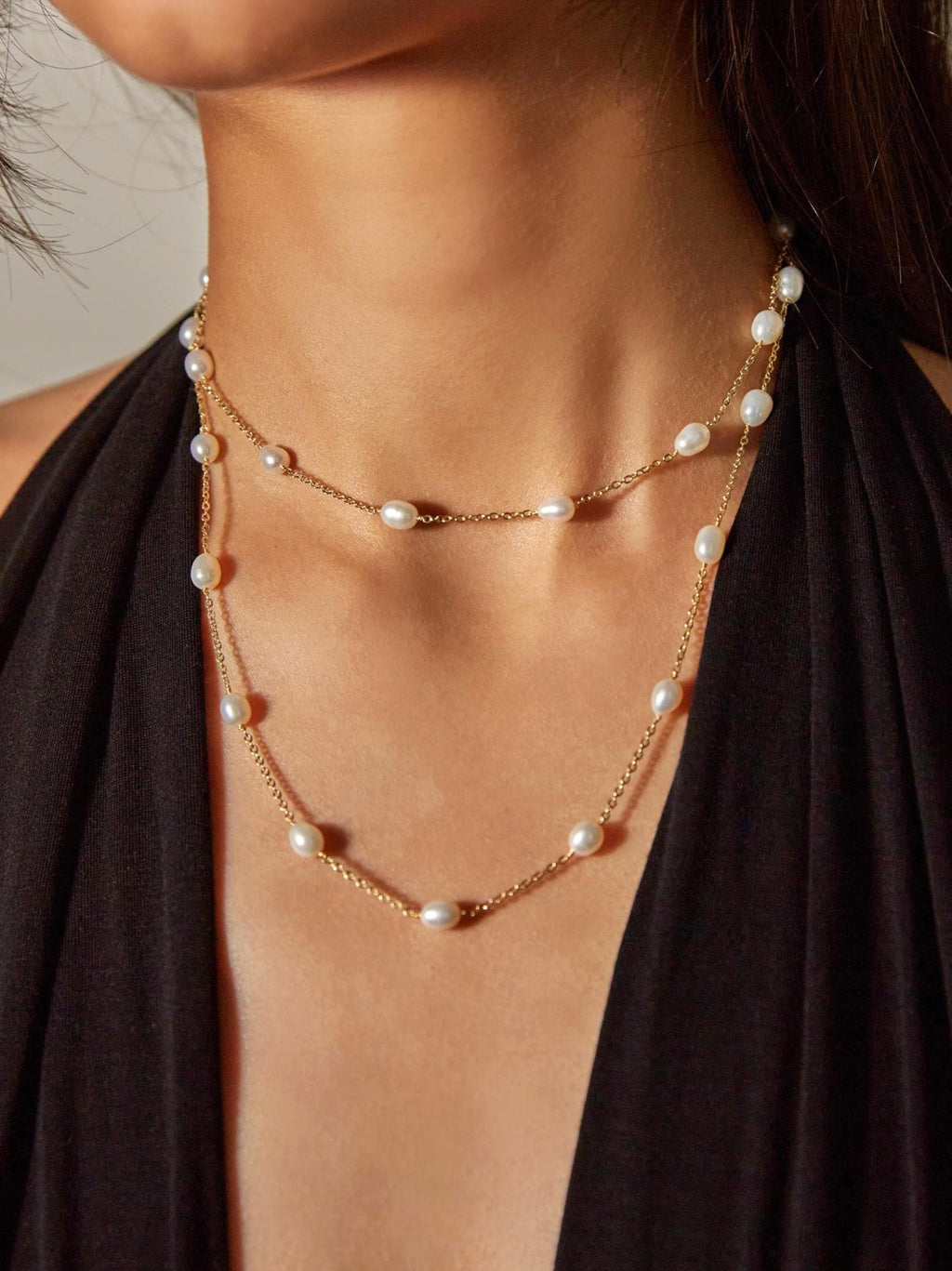 Layered Freshwater Pearl Necklace - AwarePearl 10