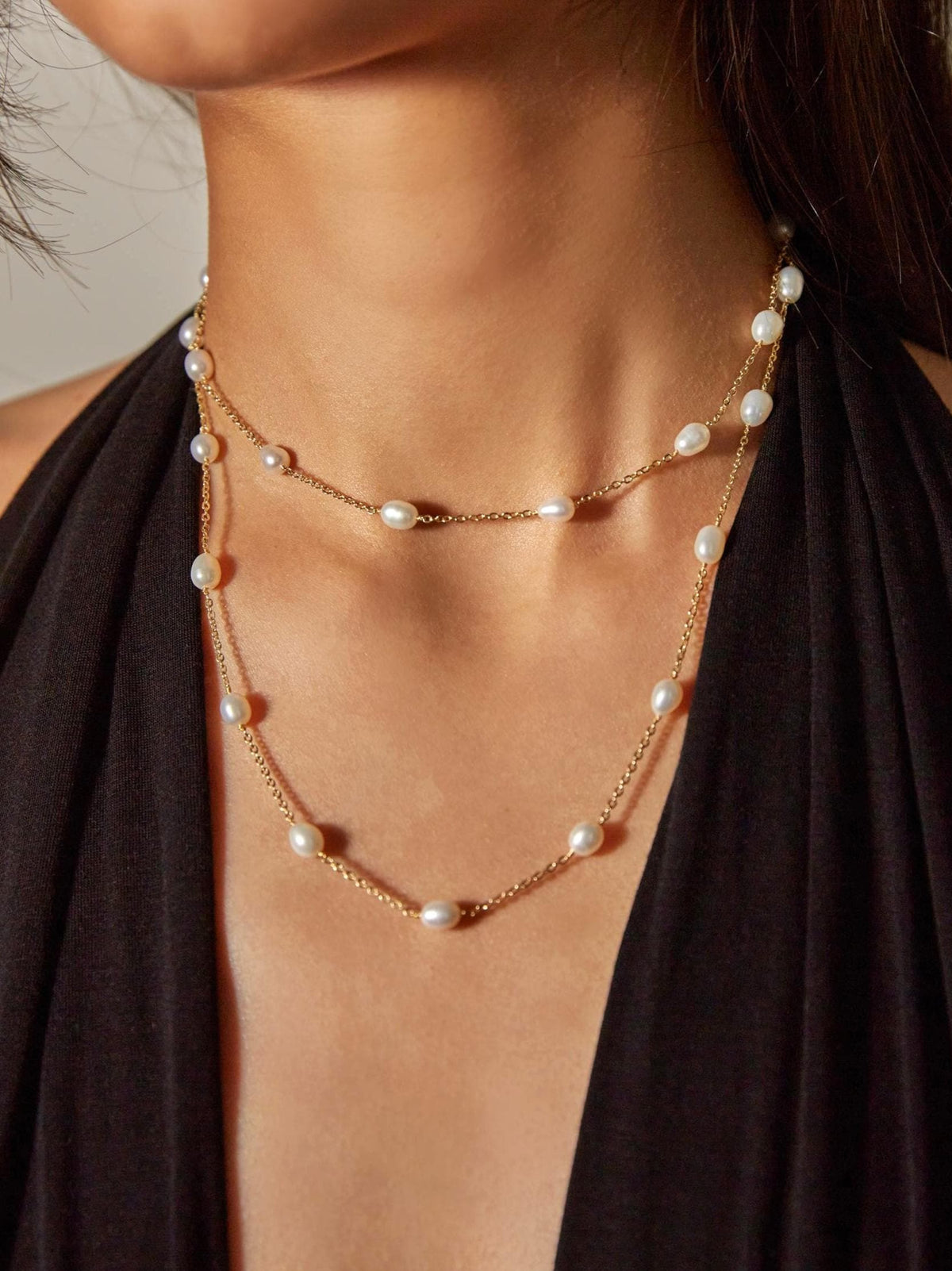 Layered Freshwater Pearl Necklace - AwarePearl 10