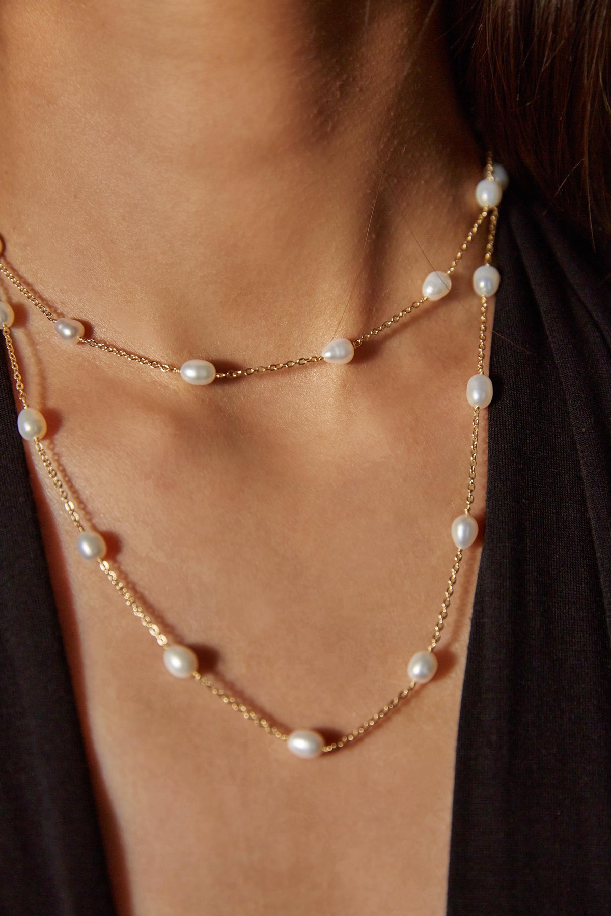 Layered Freshwater Pearl Necklace - AwarePearl 3